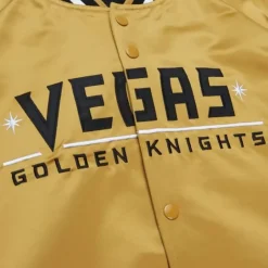 Men Mitchell & Ness Jackets & Outerwear-Lightweight Satin Jacket Current Logo Vegas Golden Knights