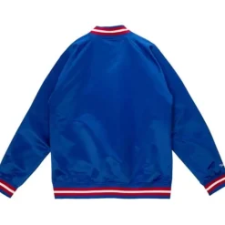 Men Mitchell & Ness Jackets & Outerwear-Lightweight Satin Jacket Buffalo Bills