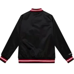 Men Mitchell & Ness Jackets & Outerwear-Lightweight Satin Jacket Portland Trail Blazers