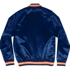 Men Mitchell & Ness Jackets & Outerwear-Lightweight Satin Jacket Chicago Bears