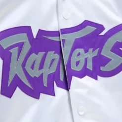 Men Mitchell & Ness Jackets & Outerwear-Lightweight Satin Jacket Toronto Raptors