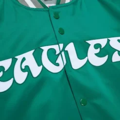Men Mitchell & Ness Jackets & Outerwear-Lightweight Satin Jacket Philadelphia Eagles