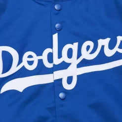Men Mitchell & Ness Jackets & Outerwear-Lightweight Satin Jacket Los Angeles Dodgers