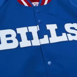Men Mitchell & Ness Jackets & Outerwear-Lightweight Satin Jacket Buffalo Bills