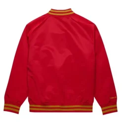 Men Mitchell & Ness Jackets & Outerwear-Lightweight Satin Jacket San Francisco 49Ers