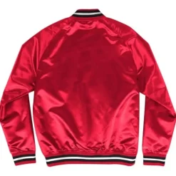 Men Mitchell & Ness Jackets & Outerwear-Lightweight Satin Jacket Chicago Bulls