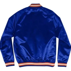 Men Mitchell & Ness Jackets & Outerwear-Lightweight Satin Jacket New York Knicks