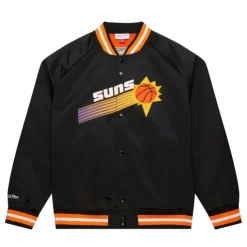 Men Mitchell & Ness Jackets & Outerwear-Lightweight Satin Jacket Phoenix Suns