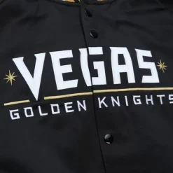 Men Mitchell & Ness Jackets & Outerwear-Lightweight Satin Jacket Current Logo Vegas Golden Knights