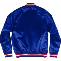 Men Mitchell & Ness Jackets & Outerwear-Lightweight Satin Jacket Philadelphia 76Ers