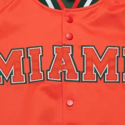 Men Mitchell & Ness Jackets & Outerwear-Lightweight Satin Jacket University Of Miami