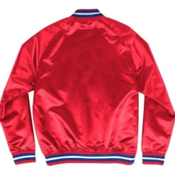 Men Mitchell & Ness Jackets & Outerwear-Lightweight Satin Jacket Los Angeles Clippers