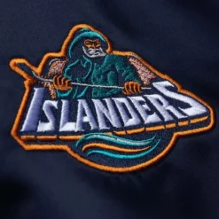 Men Mitchell & Ness Jackets & Outerwear-Lightweight Satin Jacket New York Islanders