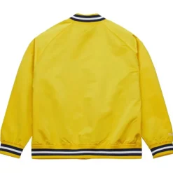 Men Mitchell & Ness Jackets & Outerwear-Lightweight Satin Jacket University Of Michigan