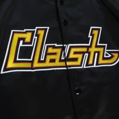 Men Mitchell & Ness Jackets & Outerwear-Lightweight Satin Jacket San Jose Clash