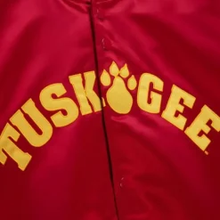 Men Mitchell & Ness Jackets & Outerwear-Lightweight Satin Jacket Tuskegee University