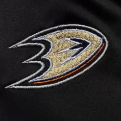 Men Mitchell & Ness Jackets & Outerwear-Lightweight Satin Jacket Anaheim Ducks