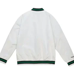 Men Mitchell & Ness Jackets & Outerwear-Lighweight Satin Jacket Boston Celtics