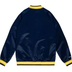 Men Mitchell & Ness Jackets & Outerwear-Lighweight Satin Jacket University Of Michigan