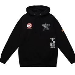 Men Mitchell & Ness Hoodies & Sweatshirts-Lil Baby X Br Remix Hoody Atlanta Hawks