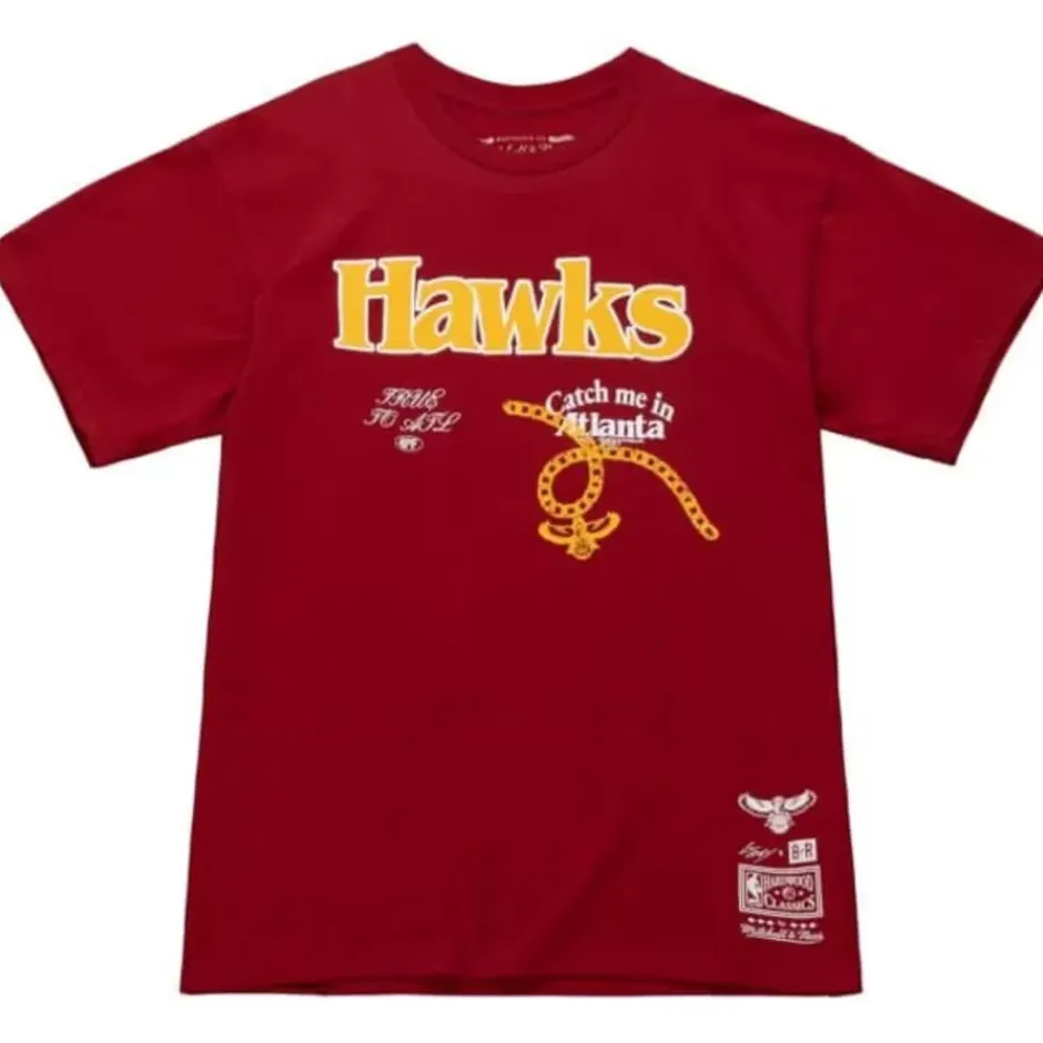 Men Mitchell & Ness T-Shirts & Tops-Lil Baby X Br Remix Ss Tee Atlanta Hawks
