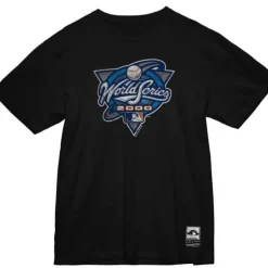 Men Mitchell & Ness T-Shirts & Tops-Logo Tee World Series 2000
