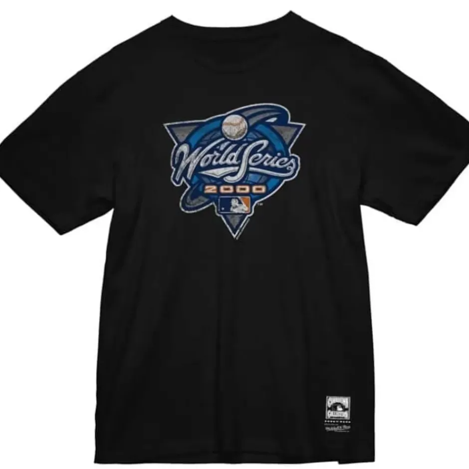Men Mitchell & Ness T-Shirts & Tops-Logo Tee World Series 2000