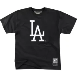 Men Mitchell & Ness T-Shirts & Tops-Los Angeles Dodgers Tee