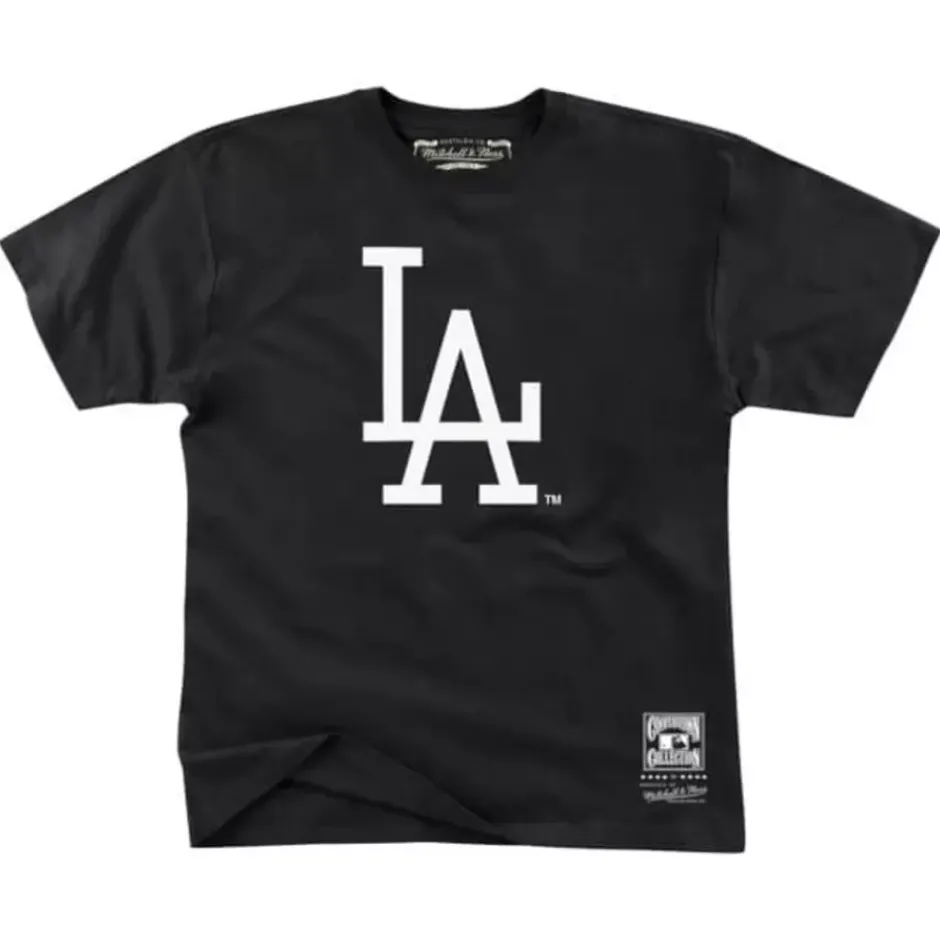 Men Mitchell & Ness T-Shirts & Tops-Los Angeles Dodgers Tee