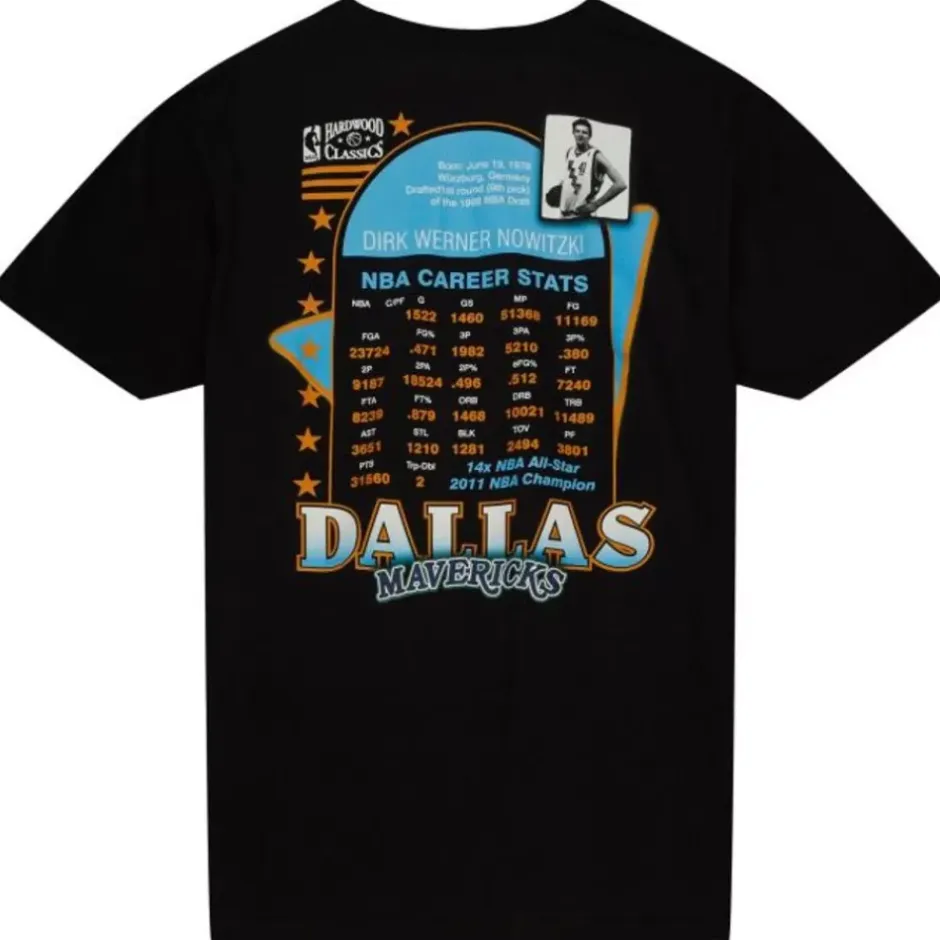 Men Mitchell & Ness T-Shirts & Tops-Love For The City Tee Dallas Mavericks Dirk Nowitzki