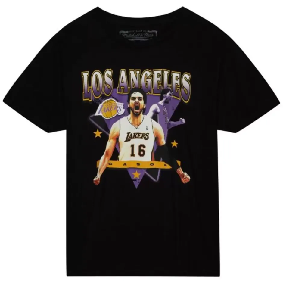 Men Mitchell & Ness T-Shirts & Tops-Love For The City Tee Los Angeles Lakers Pau Gasol