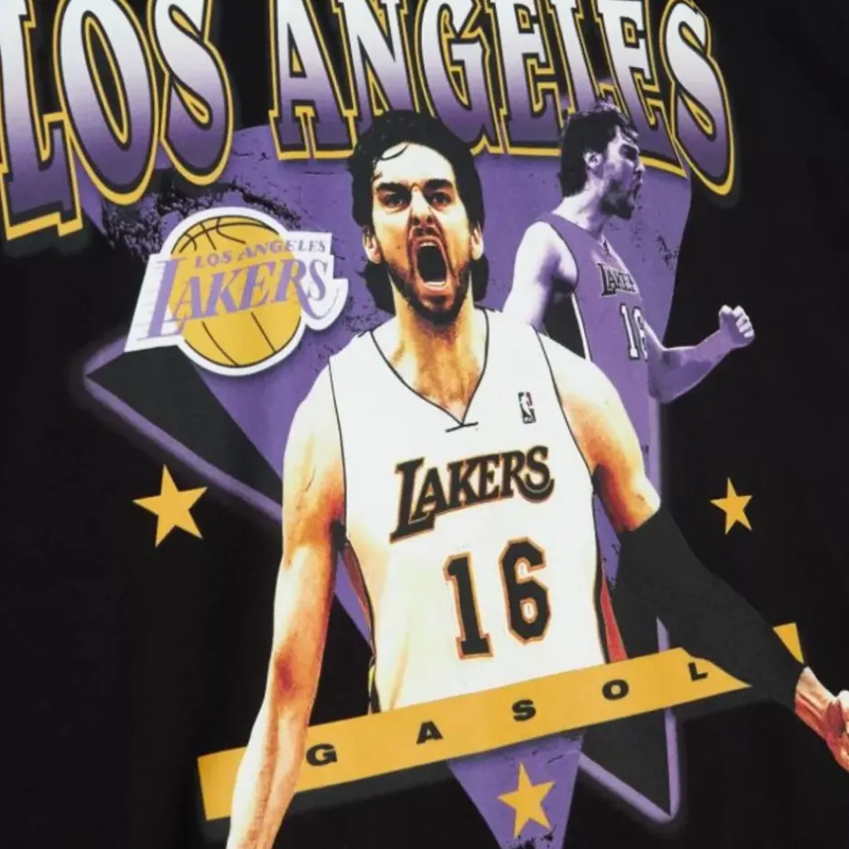 Men Mitchell & Ness T-Shirts & Tops-Love For The City Tee Los Angeles Lakers Pau Gasol