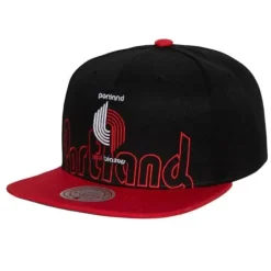 Mitchell & Ness Snapback-Low Big Face Snapback Hwc Portland Trail Blazers