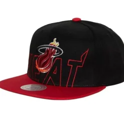 Mitchell & Ness Snapback-Low Big Face Snapback Hwc Miami Heat