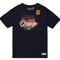 Men Mitchell & Ness T-Shirts & Tops-Madness Hoops Tee Syracuse University
