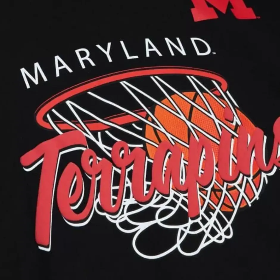 Men Mitchell & Ness T-Shirts & Tops-Madness Hoops Tee University Of Maryland
