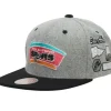 Mitchell & Ness Snapback-Melton Patch Snapback Hwc San Antonio Spurs