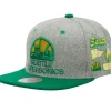 Mitchell & Ness Snapback-Melton Patch Snapback Hwc Seattle Supersonics
