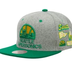 Mitchell & Ness Snapback-Melton Patch Snapback Hwc Seattle Supersonics