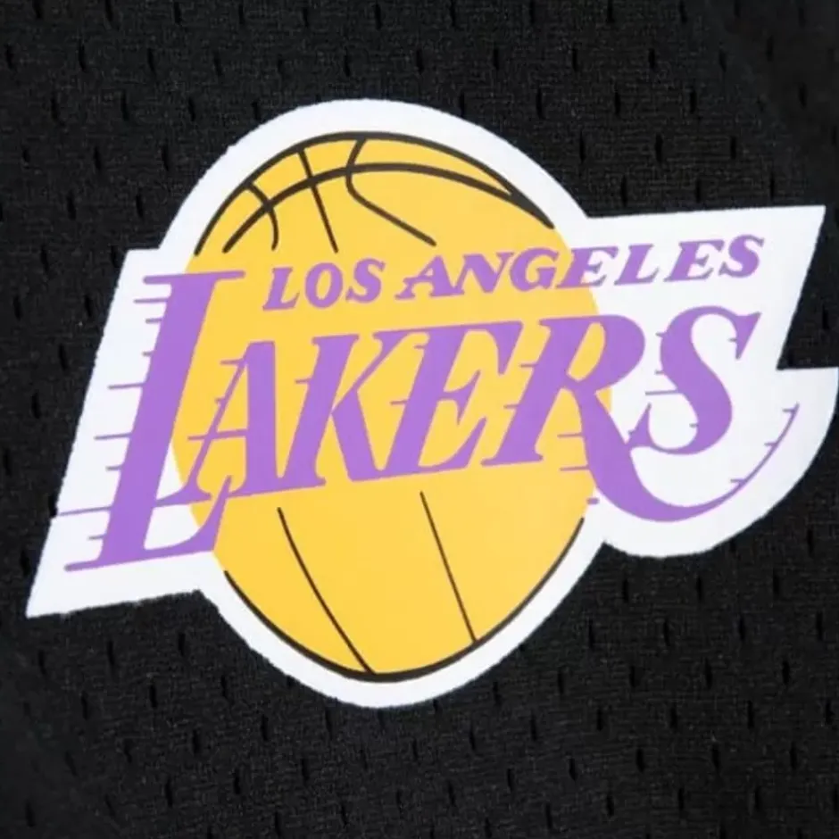 Men Mitchell & Ness T-Shirts & Tops-Mesh 1/4 Zip Los Angeles Lakers