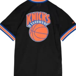 Men Mitchell & Ness T-Shirts & Tops-Mesh 1/4 Zip New York Knicks