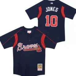 Youth Mitchell & Ness Big Kids-Mesh Bp Jersey Atlanta Braves Chipper Jones