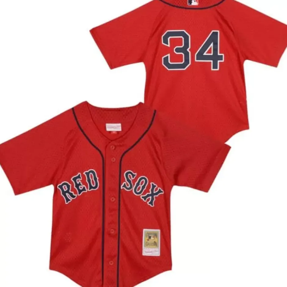 Youth Mitchell & Ness Big Kids-Mesh Bp Jersey Boston Red Sox 2004 David Ortiz