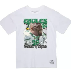 Men Mitchell & Ness T-Shirts & Tops-Minister Of Defense Tee Philadelphia Eagles Reggie White