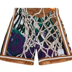 Men Mitchell & Ness Shorts-Big Face Fashion Shorts