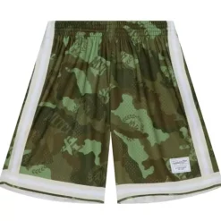 Mitchell & Ness M&N Brand-Ghost Green Camo Replica Branded Shorts