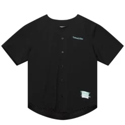 Men Mitchell & Ness T-Shirts & Tops-Stamped Button Front Mesh Bp