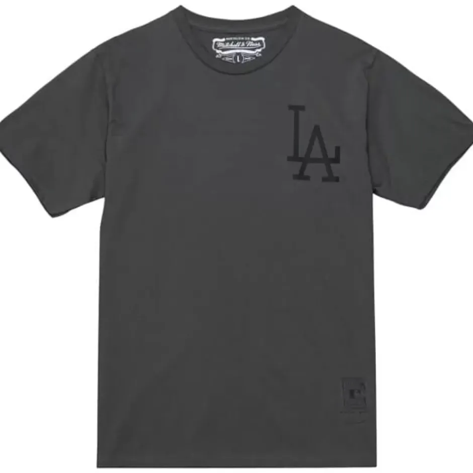 Men Mitchell & Ness T-Shirts & Tops-Mlb La Tee Dodgers