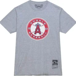 Men Mitchell & Ness T-Shirts & Tops-Mlb Logo Tee Angels