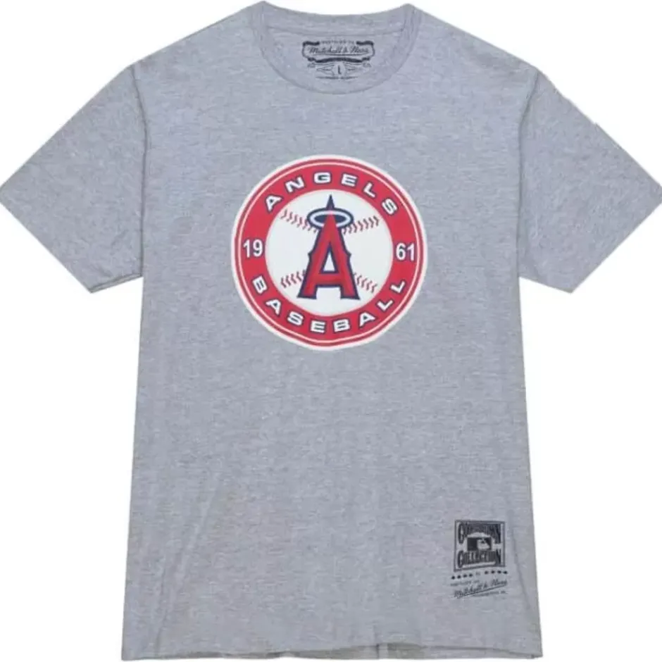 Men Mitchell & Ness T-Shirts & Tops-Mlb Logo Tee Angels